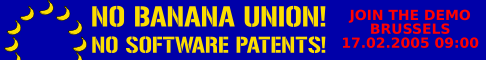 FFII - No Banana Union! No Software Patents - Join the Demo!