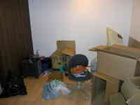 This is the place that used to hold my desk. Nothing but boxes.